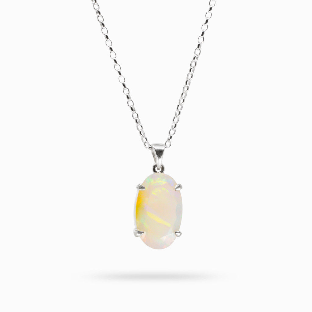 FACETED PRECIOUS OPAL NECKLACE