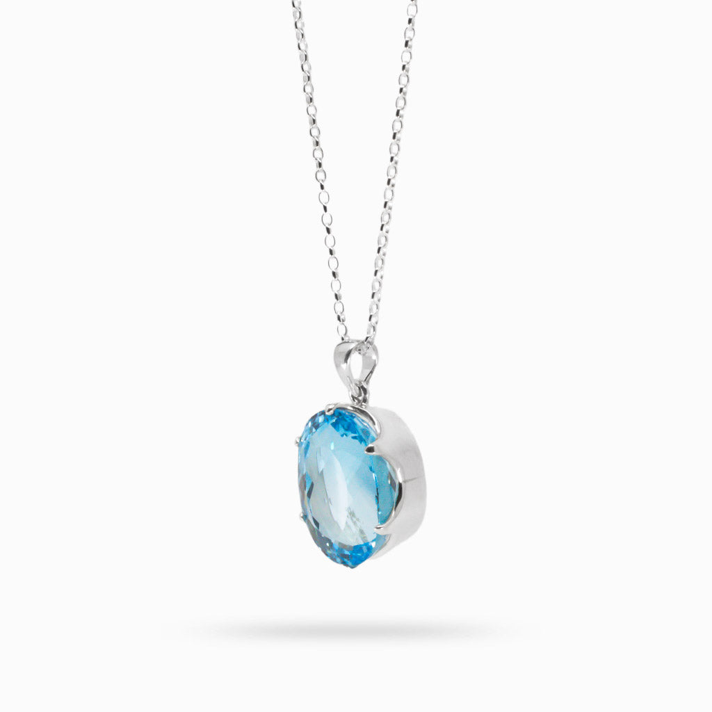 FACETED BLUE TOPAZ NECKLACE