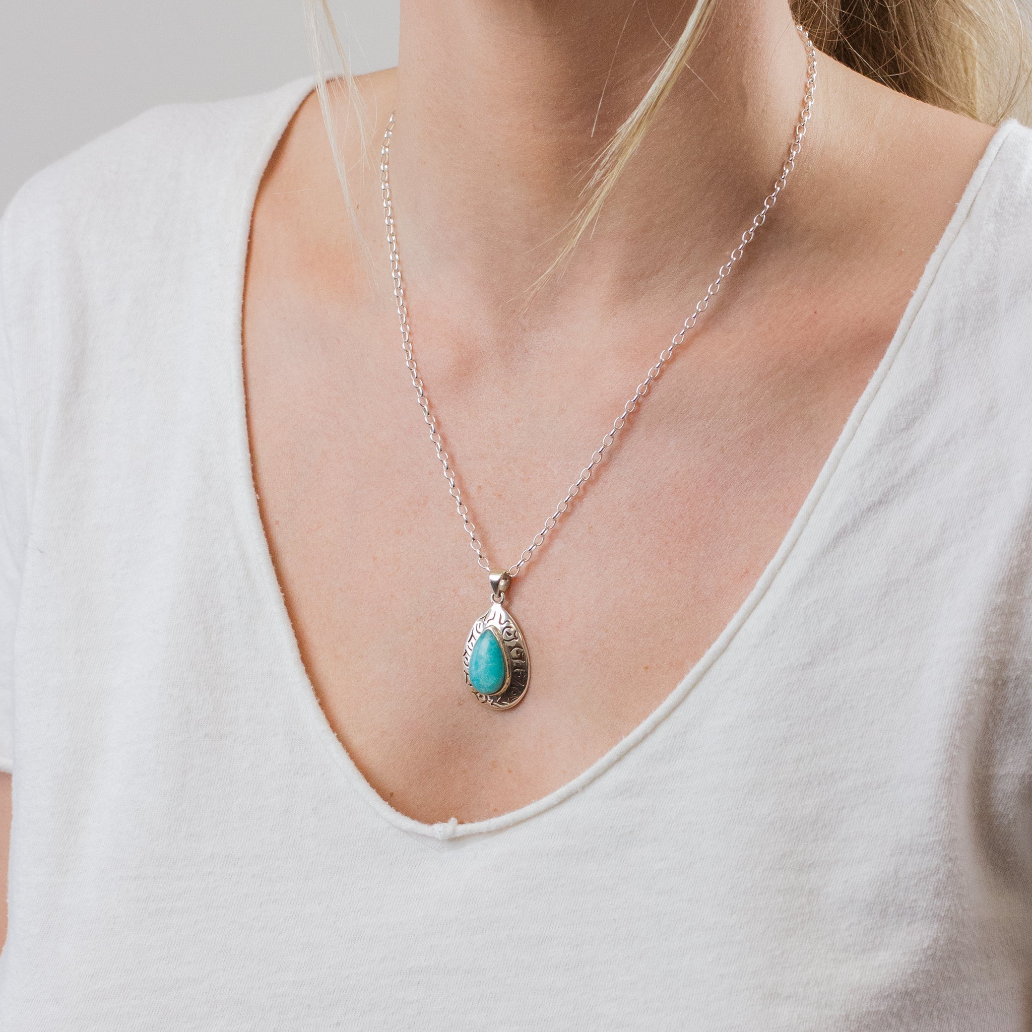 AMAZONITE TEAR NECKLACE