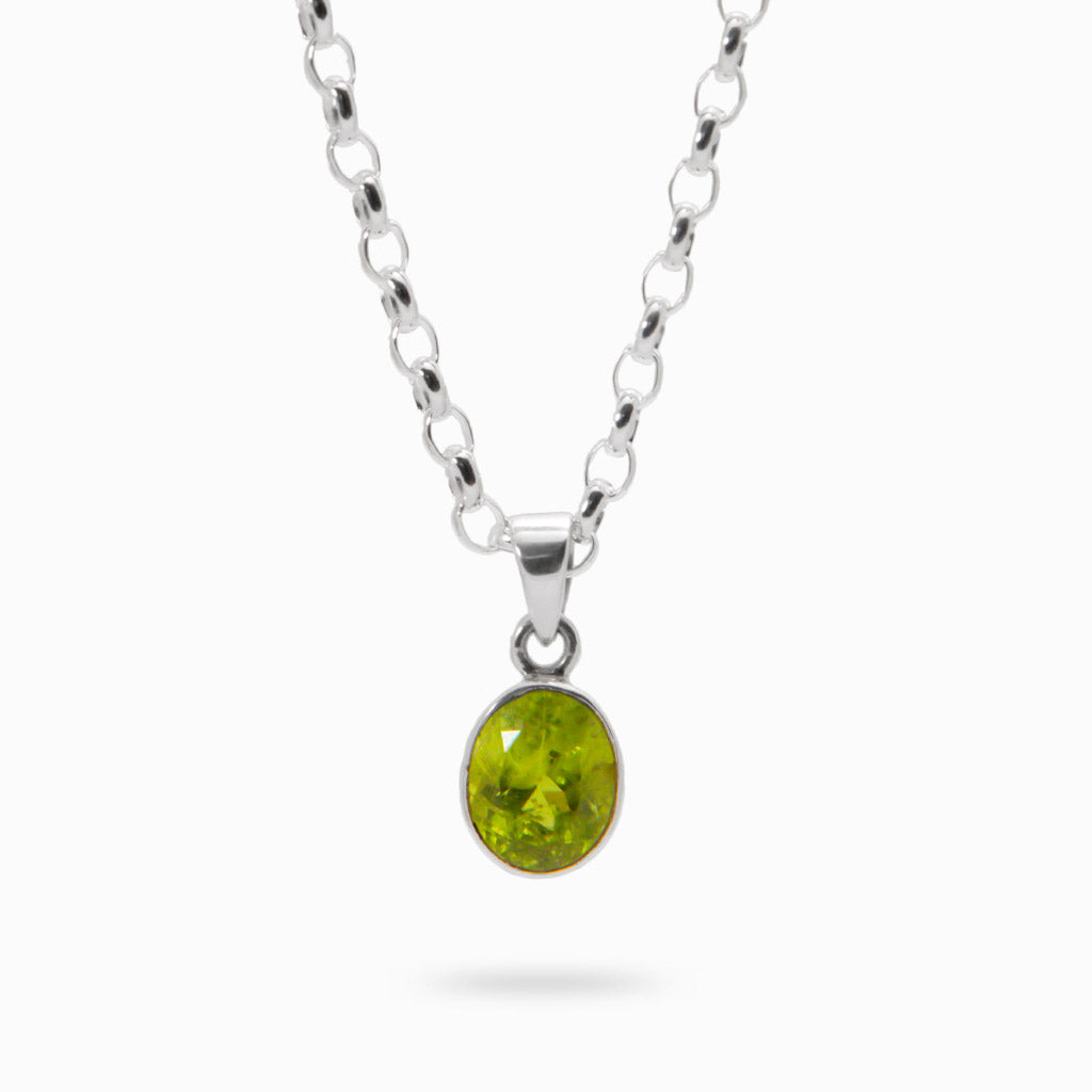 FACETED PERIDOT NECKLACE