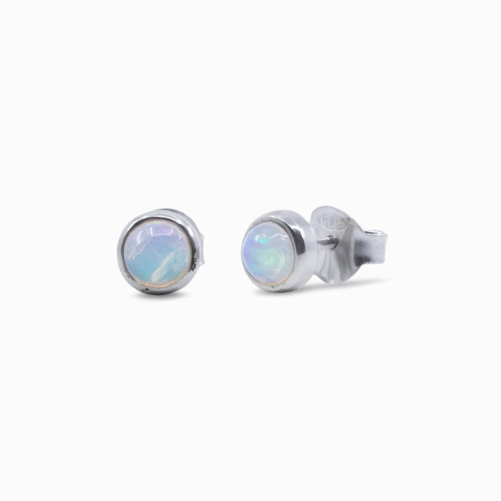 precious opal stud earrings