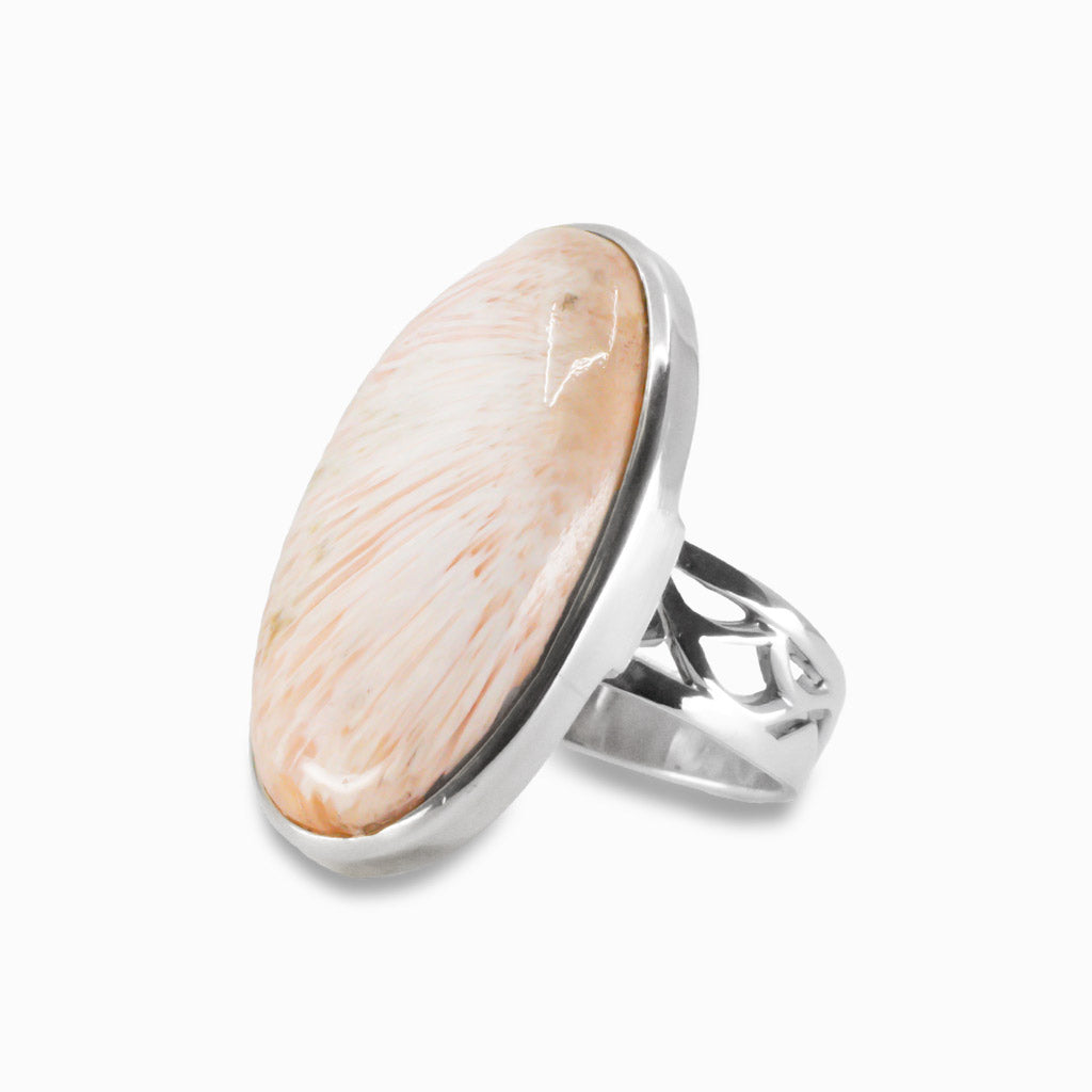 PINK SCOLECITE RING