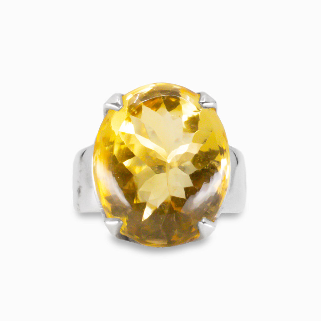 MIXED CUT CITRINE RING