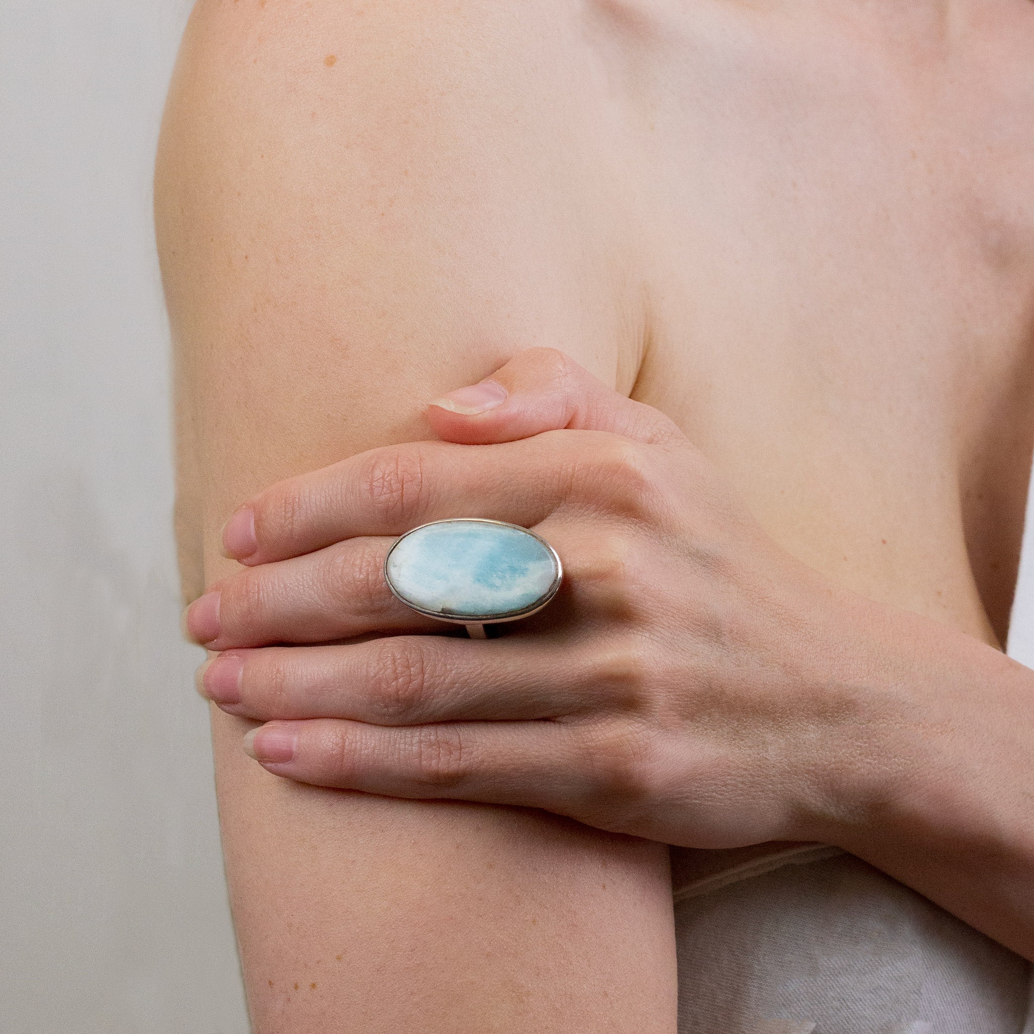 ARAGONITE RING ON MODEL