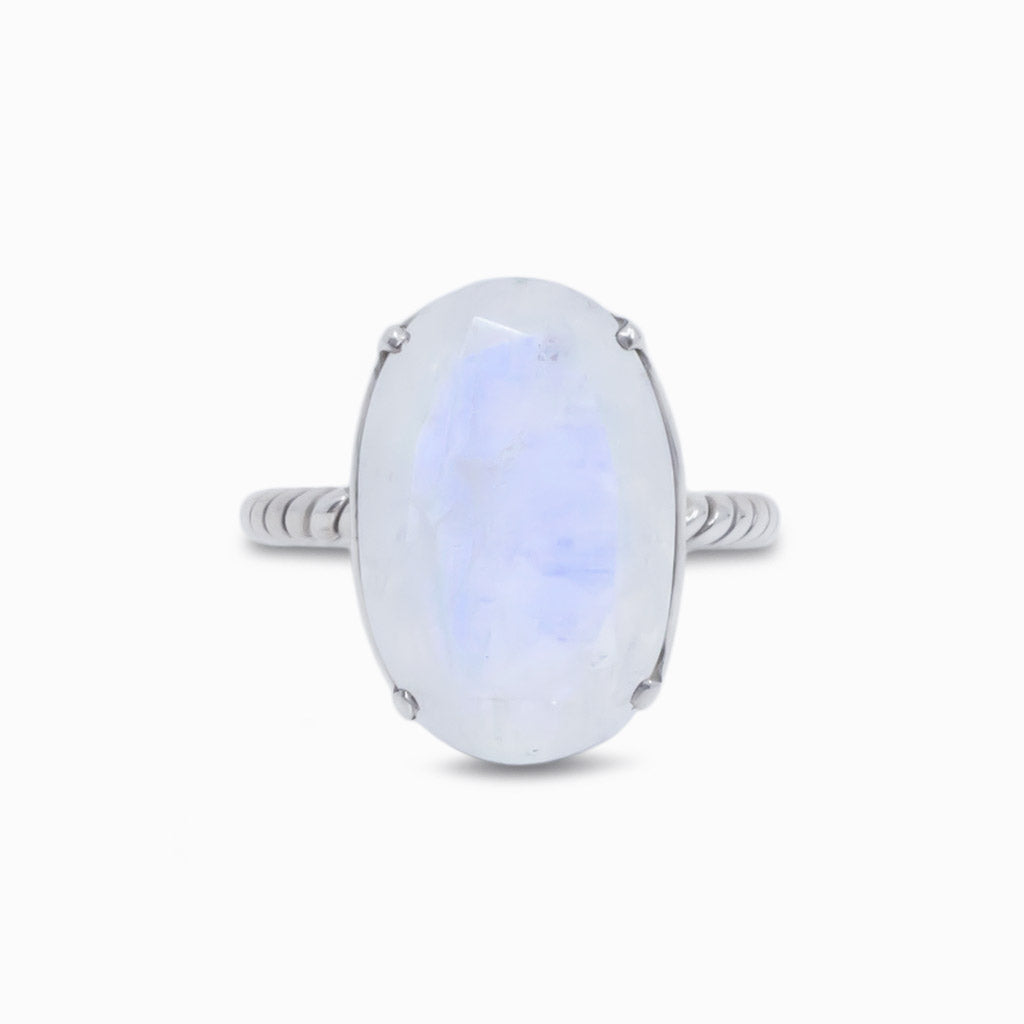 rainbow moonstone ring