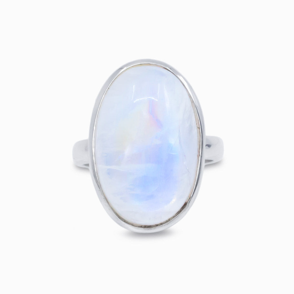 rainbow moonstone ring