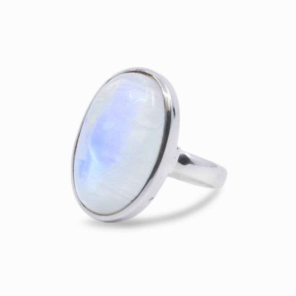 rainbow moonstone ring