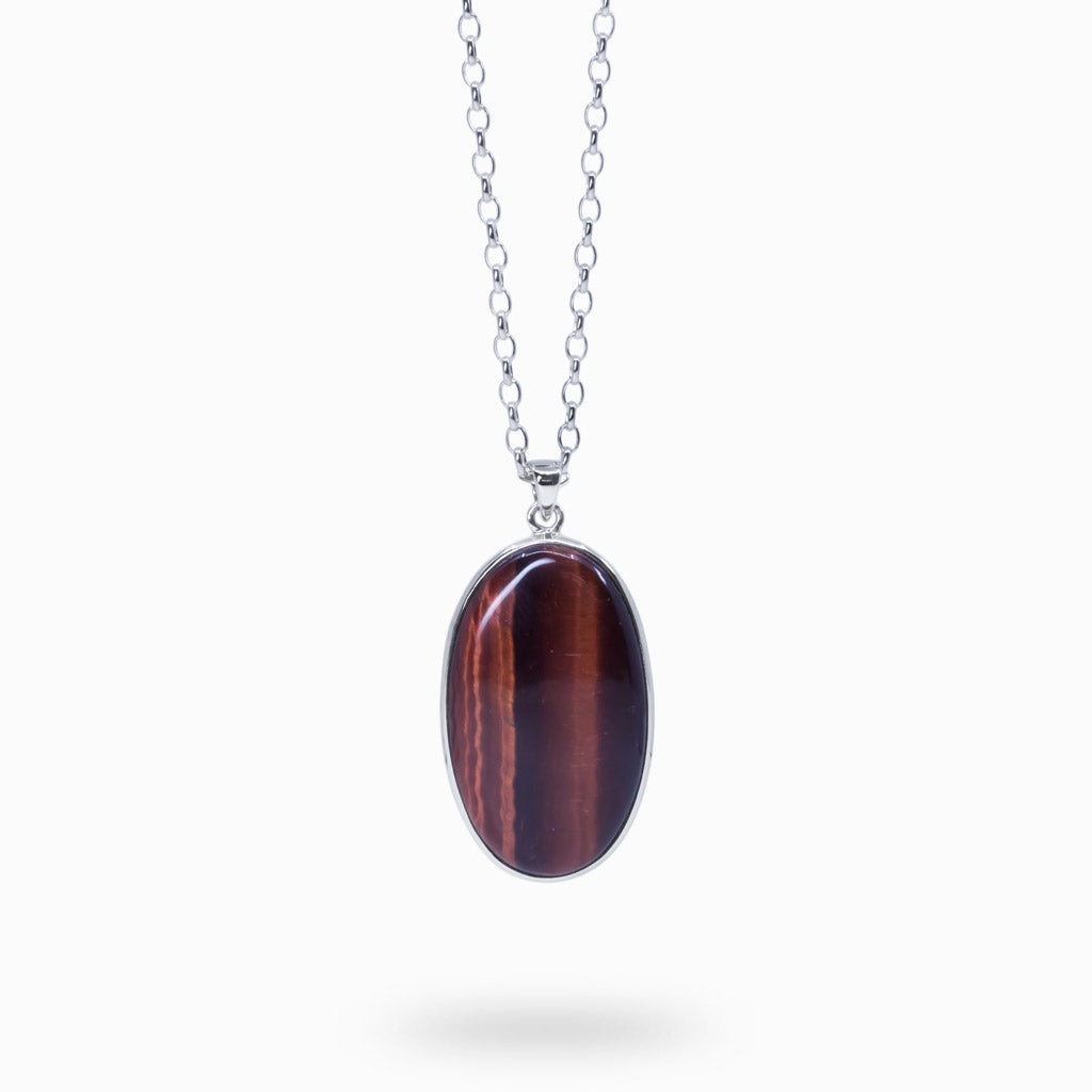 Red tigers eye on sale necklace