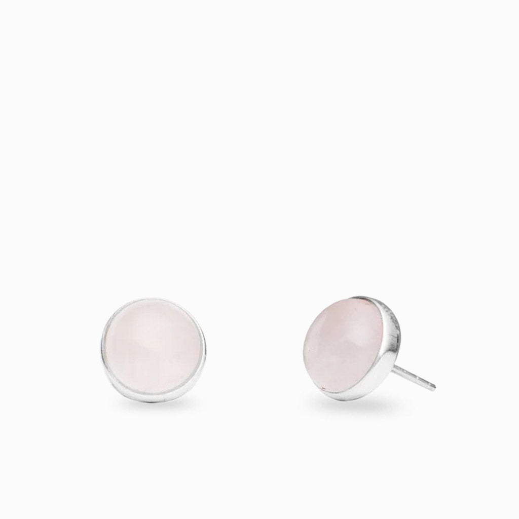 Rose Quartz Stud Earrings