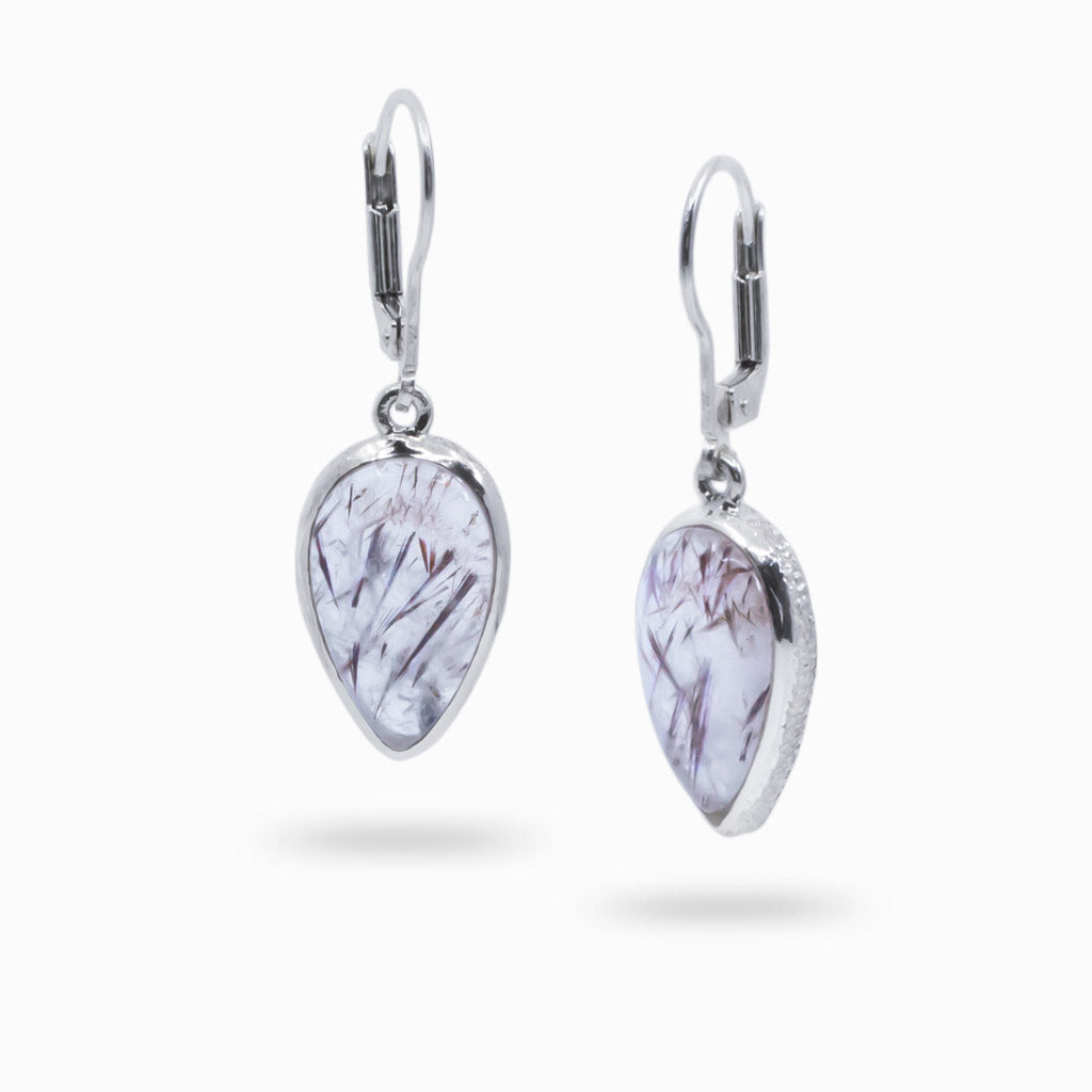 rutilated quartz earrings