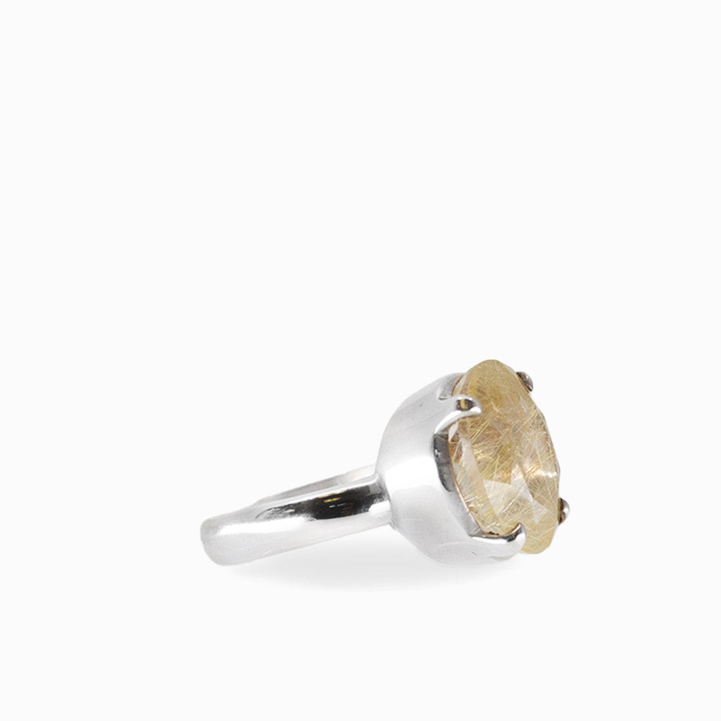 RUTILATED QUARTZ RING SILVER  | MADE IN EARTH 