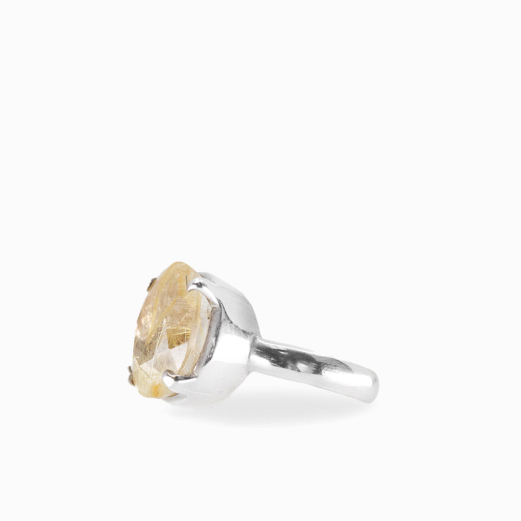 RUTILATED QUARTZ RING SILVER  | MADE IN EARTH 