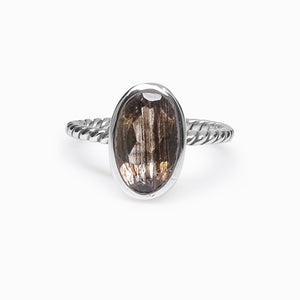 Faceted Oval Scapolite ring