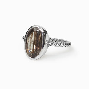 Faceted Oval Scapolite ring