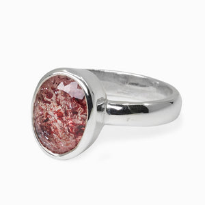 FACETED OVAL LEPIDOCROCITE RING