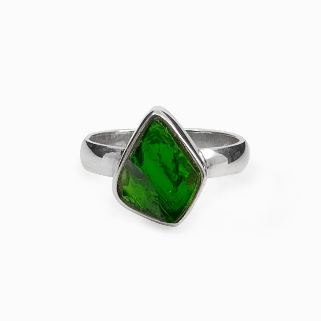 Raw Chrome Diopside ring