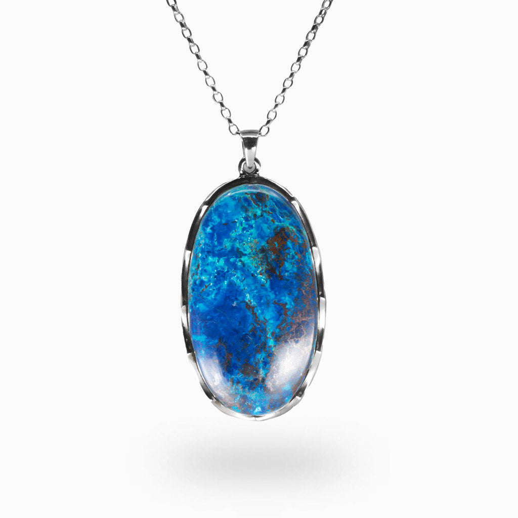 CAOCHON SHATTUCKITE OVAL NECKLACE