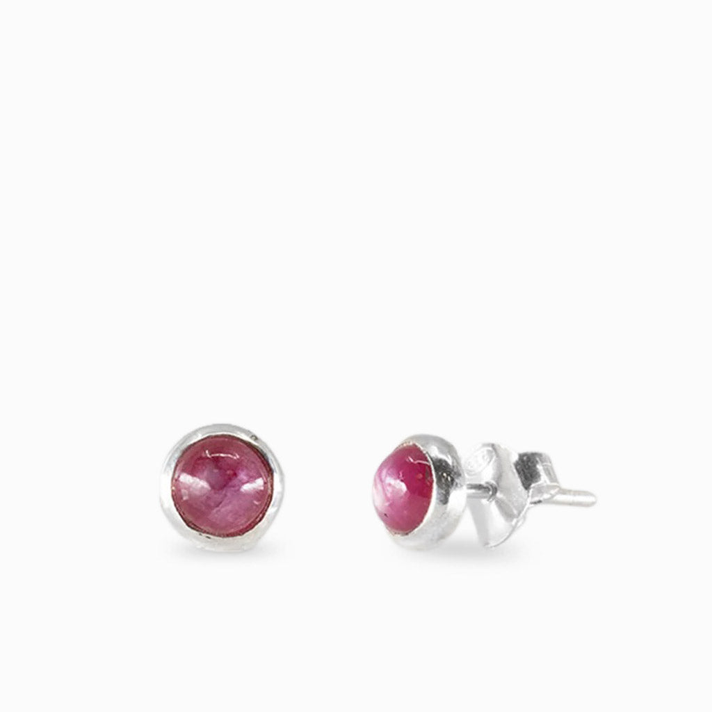 Star Ruby Stud Earrings