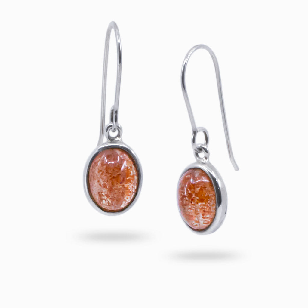 sunstone drop earrings