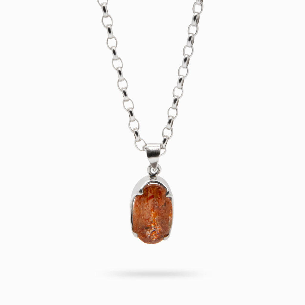 FACETED SUNSTONE NECKLACE