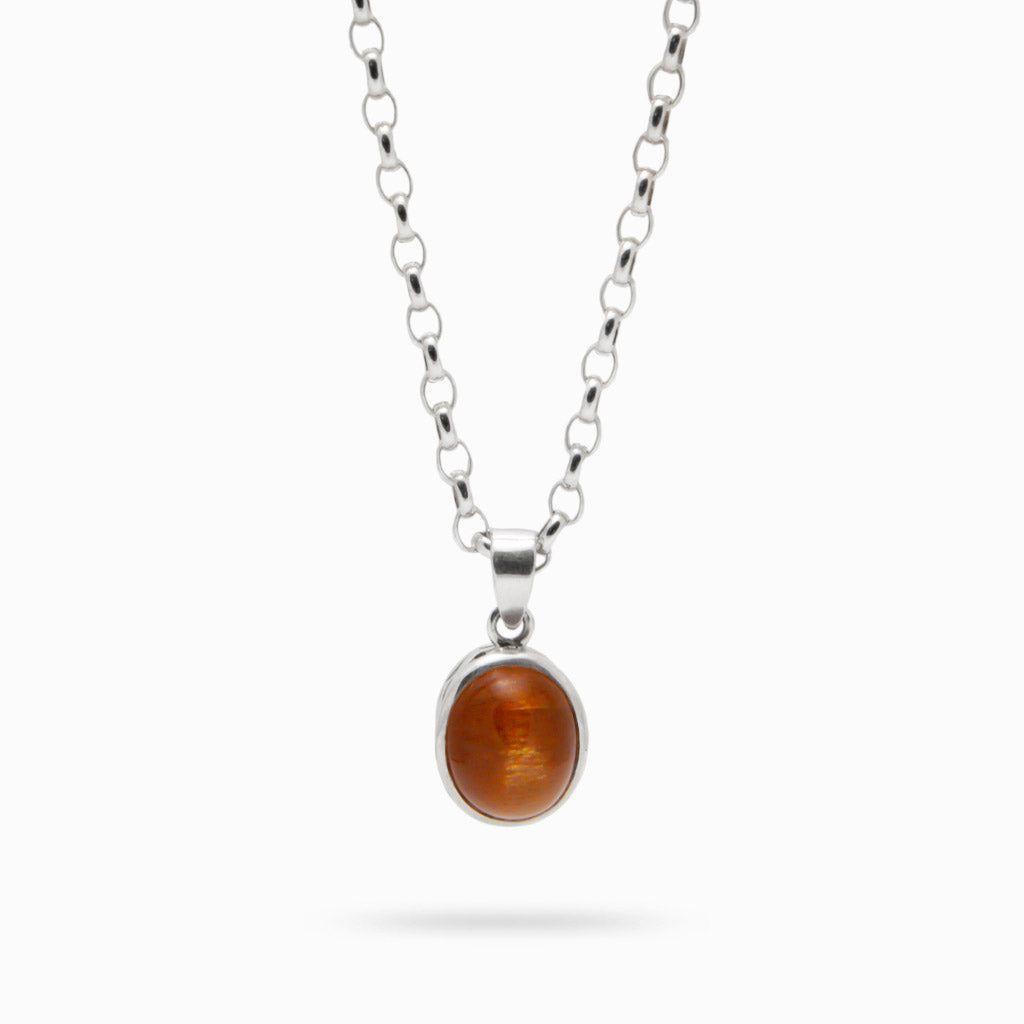 CABOCHON SUNSTONE NECKLACE 