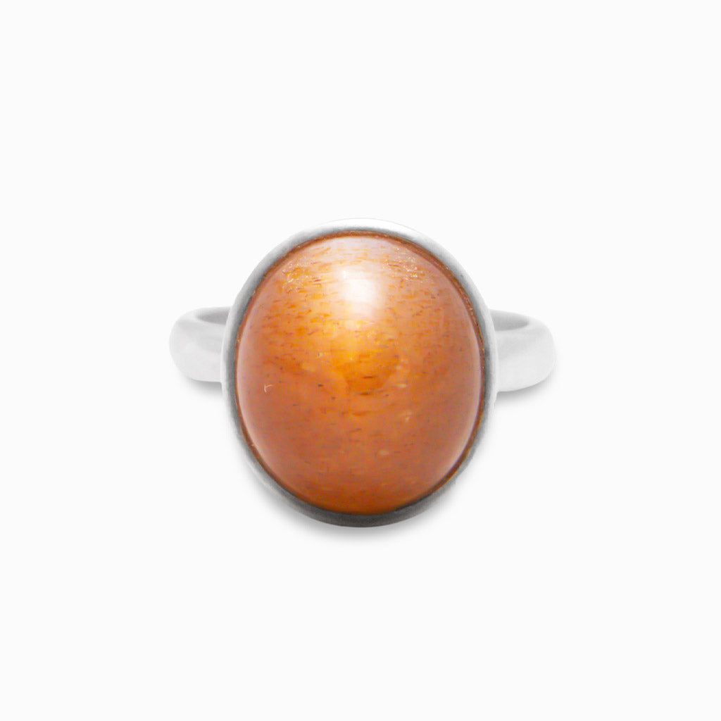 SUNSTONE CABOCHON RING