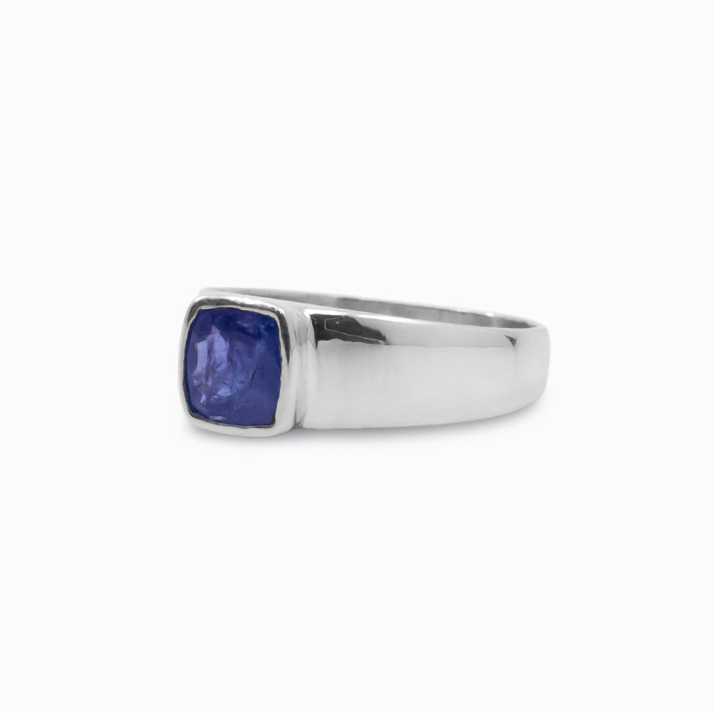 Faceted Tanzanite ring