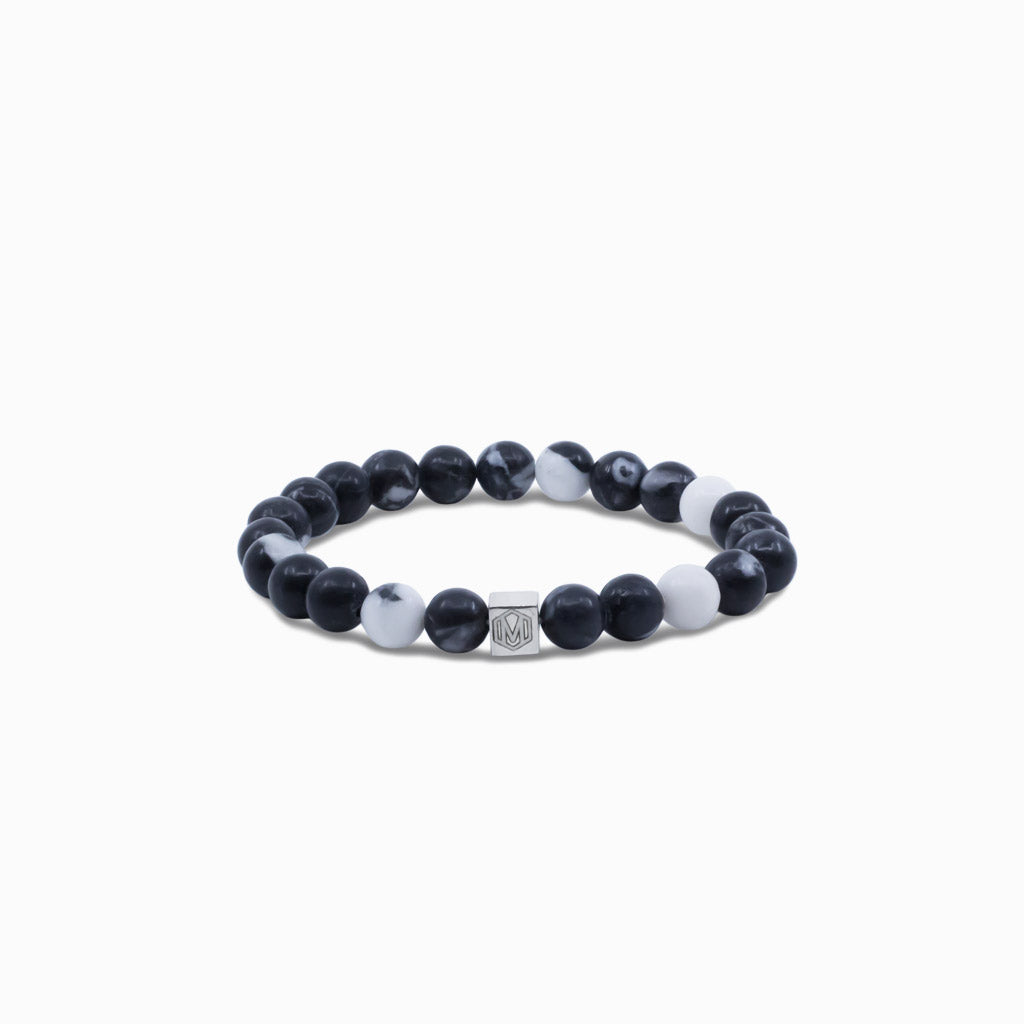 Zebra Rock Bead Bracelet | Made In Earth US