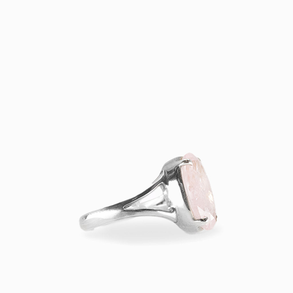 FACETED MORGANITE RING