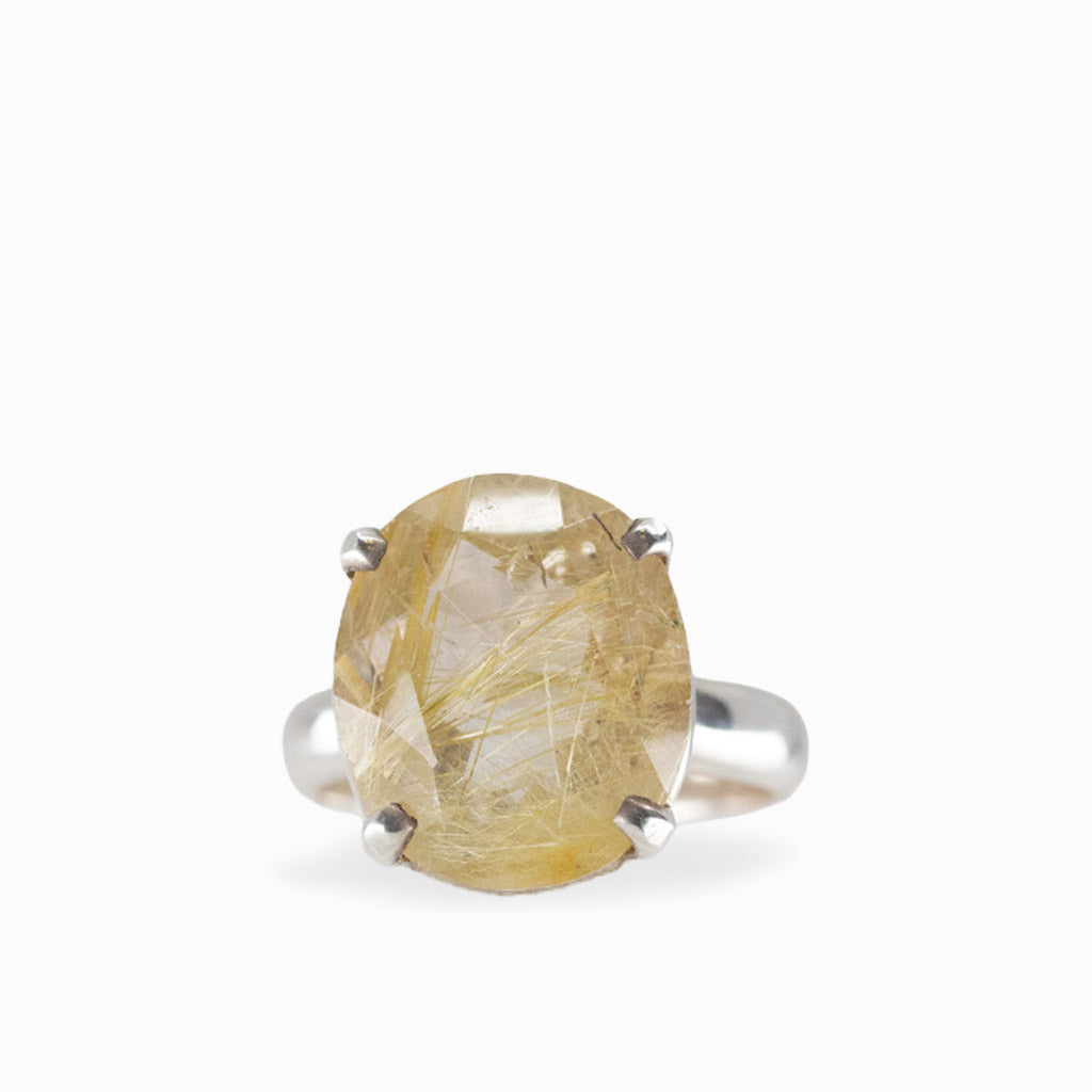 RUTILATED QUARTZ RING SILVER  | MADE IN EARTH 
