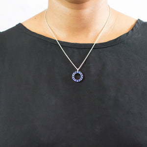 Sapphire Necklace On Model Made in Earth