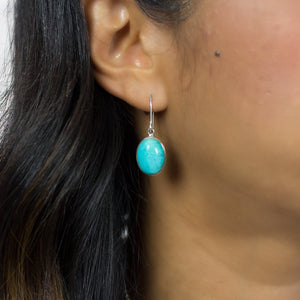 Amazonite Drop Earrings on Model