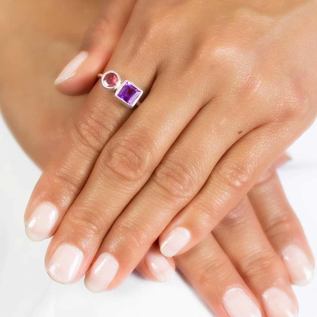 14K Rose Gold Pink Tourmaline & Diamond Ring 001-200-01936 | Quality Gem  LLC | Bethel, CT