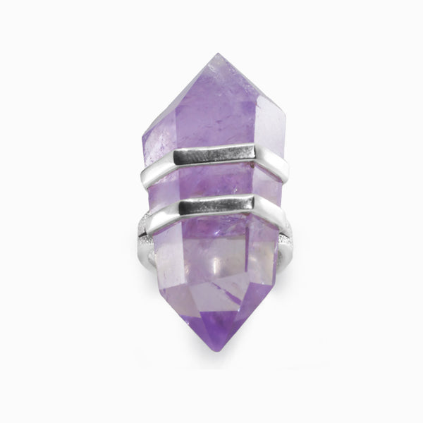Buy Natural Amethyst Gold Plated Ring Online in India - Mypoojabox.in