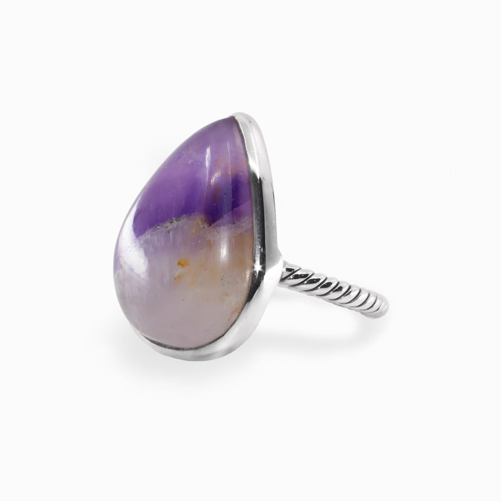 Chevron Amethyst Ring