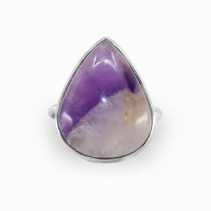 Purple white Chevron Amethyst Ring Made in Earth
