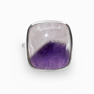 White purple Chevron Amethyst Ring Made in Earth