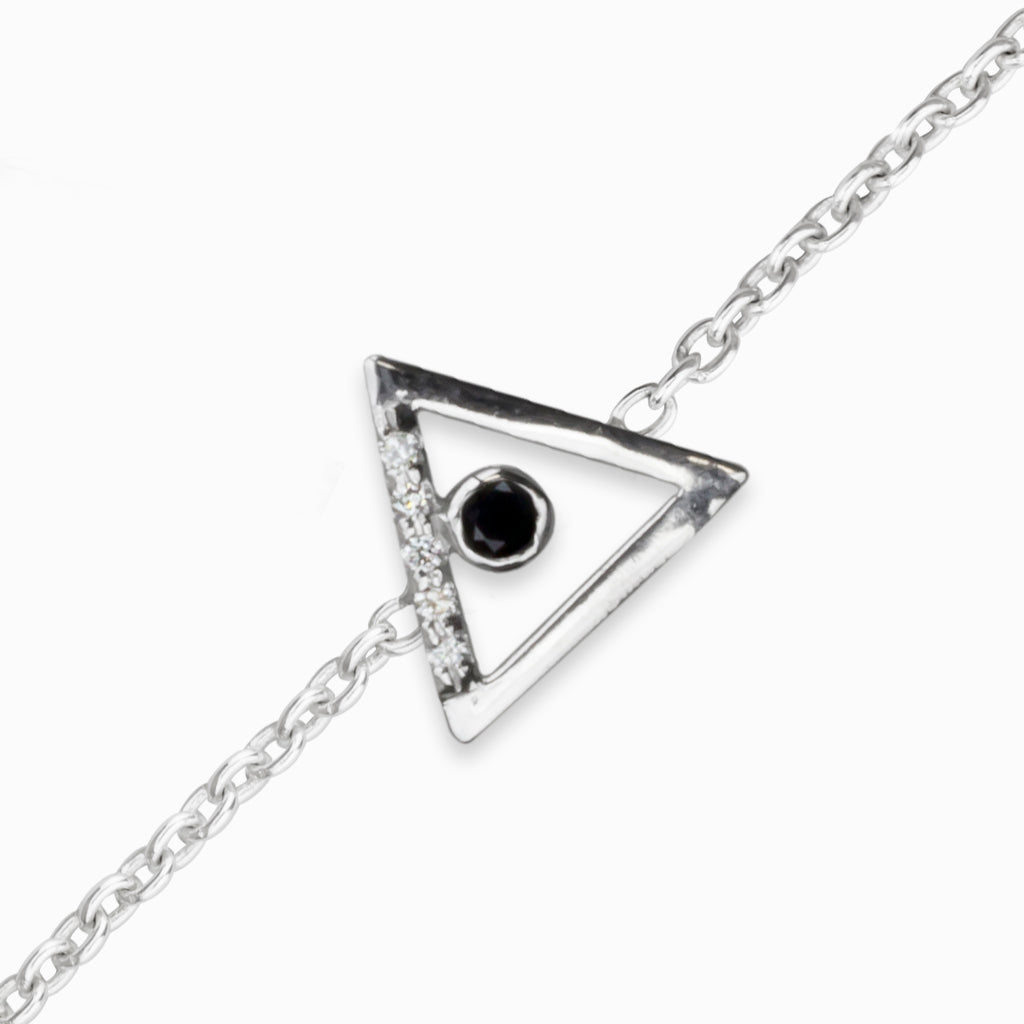 Triangulo: Black Spinel & Diamond Bracelet