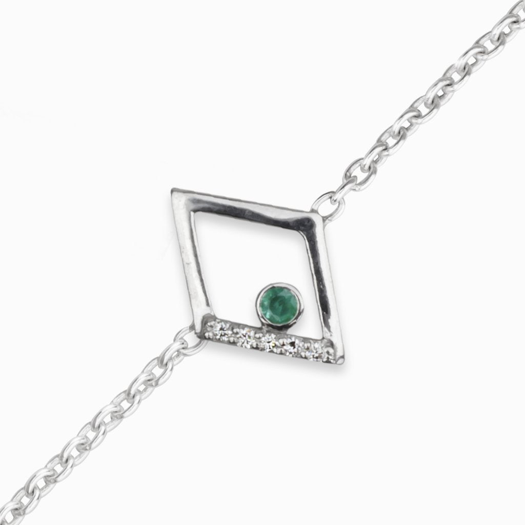 Diamante: Emerald & Diamond Bracelet Made In Earth