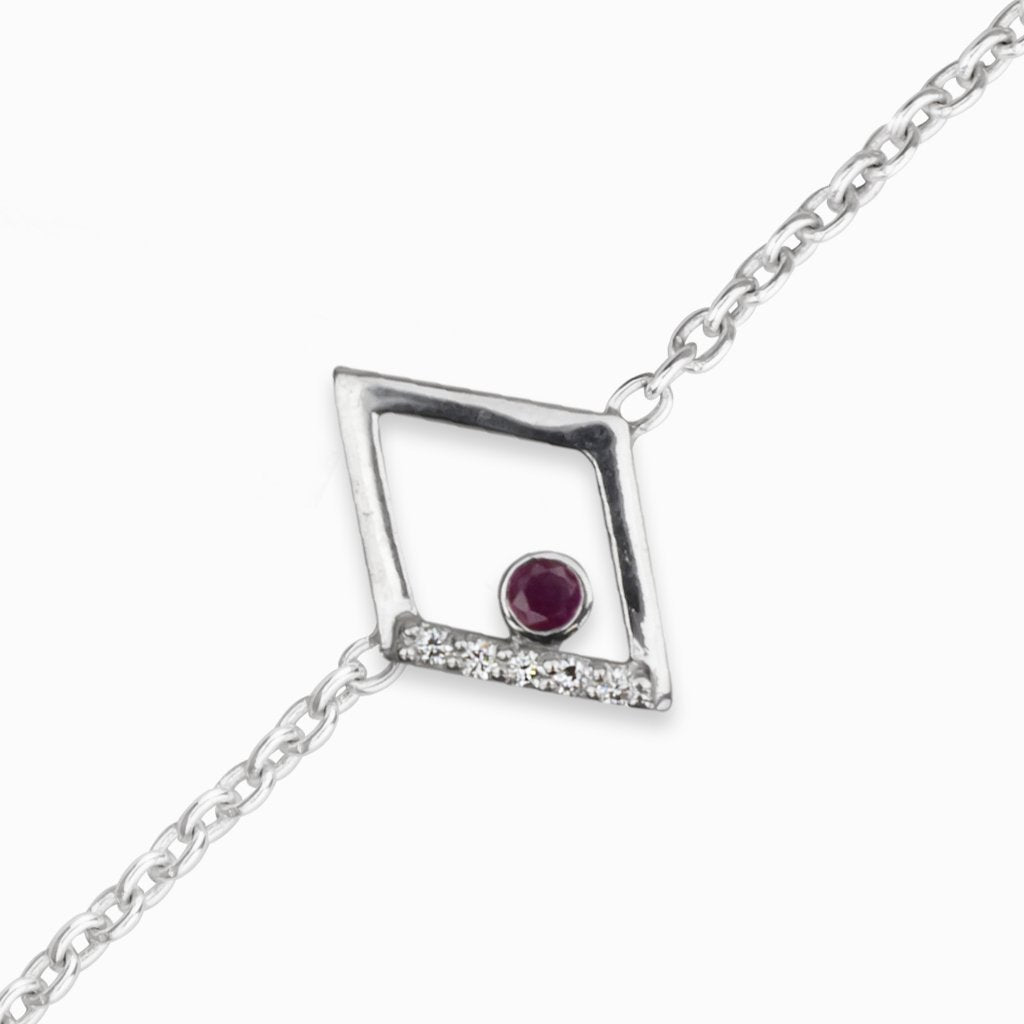 Diamante: Ruby & Diamond Bracelet Made In earth