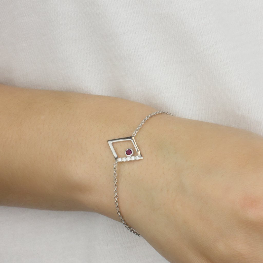 Diamante: Ruby & Diamond Bracelet Made In earth