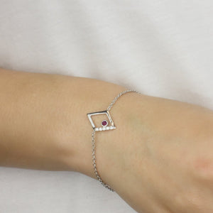 Diamante: Ruby & Diamond Bracelet on Model
