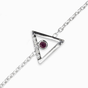 Triangulo: Ruby & Diamond Bracelet