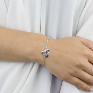 Triangulo: Sapphire & Diamond Bracelet on Model