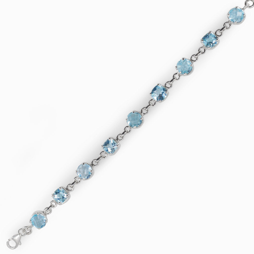 Blue topaz Faceted multi-stone bracelet Made In Earth