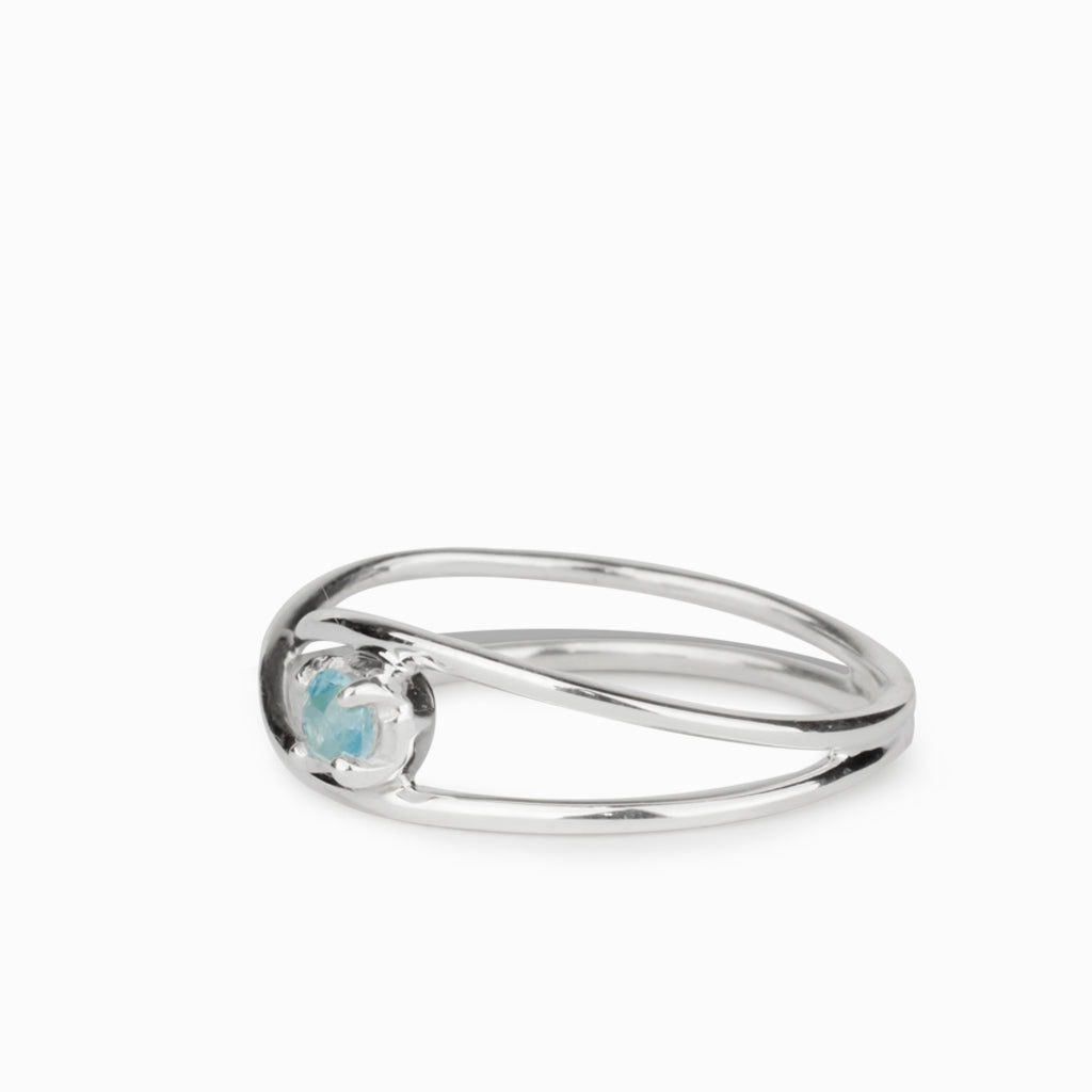 Blue topaz birthstone on sale ring