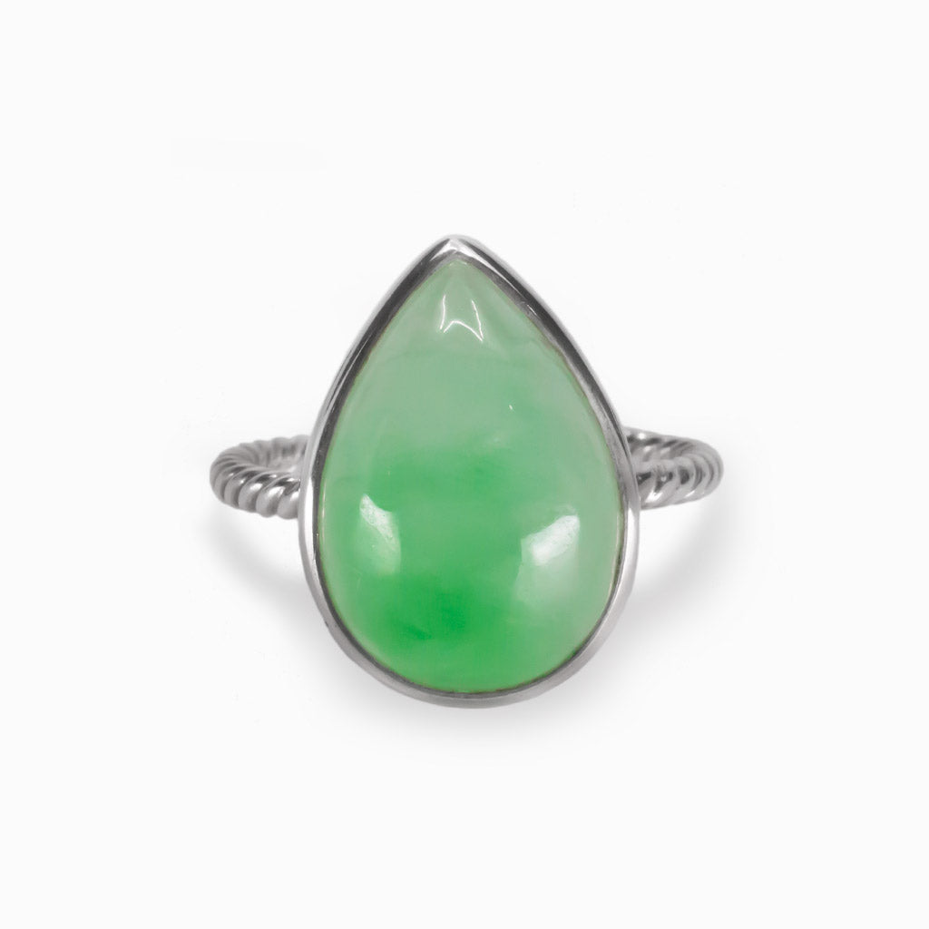 Green Jadeite Ring Made in Earth