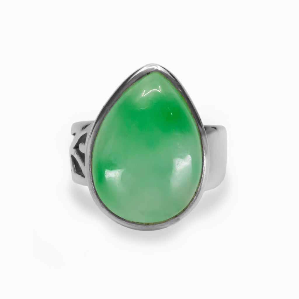 Green Jadeite Ring Made in Earth