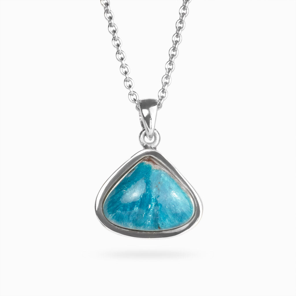 Bright Blue textured Cavansite necklace made in earth