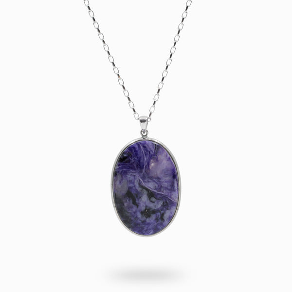 Unique top Pendant, Charoite Pendant, Natural Charoite, Vintage Pendant, Scorpio Birthstone, Artistic Pendant, Solid Silver Pendant, Charoite